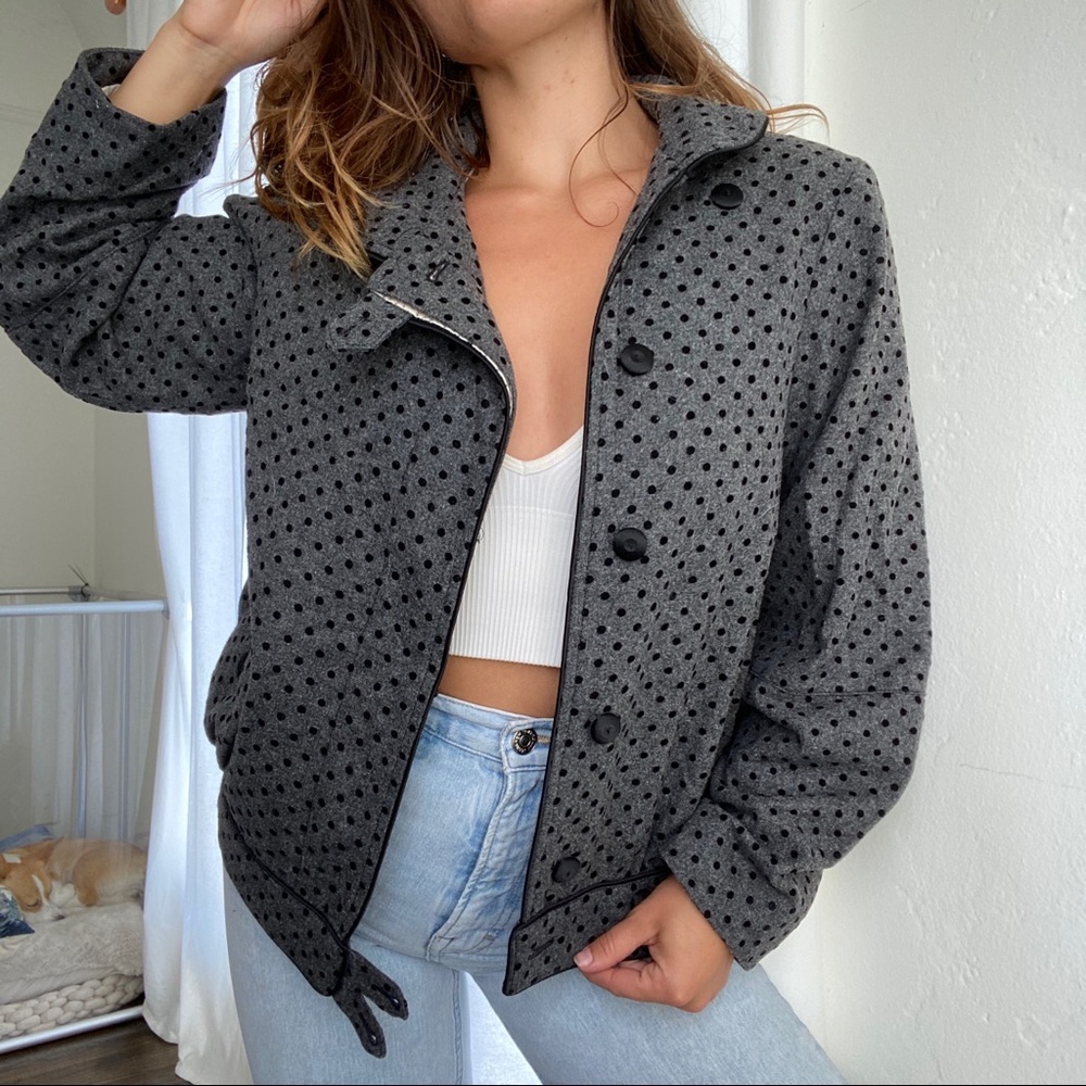 Marc Jacobs Polka Dot Wool Coat